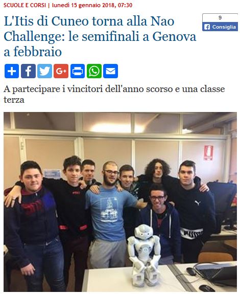 L'Itis di Cuneo torna alla Nao Challenge: le semifinali a Genova a febbraio